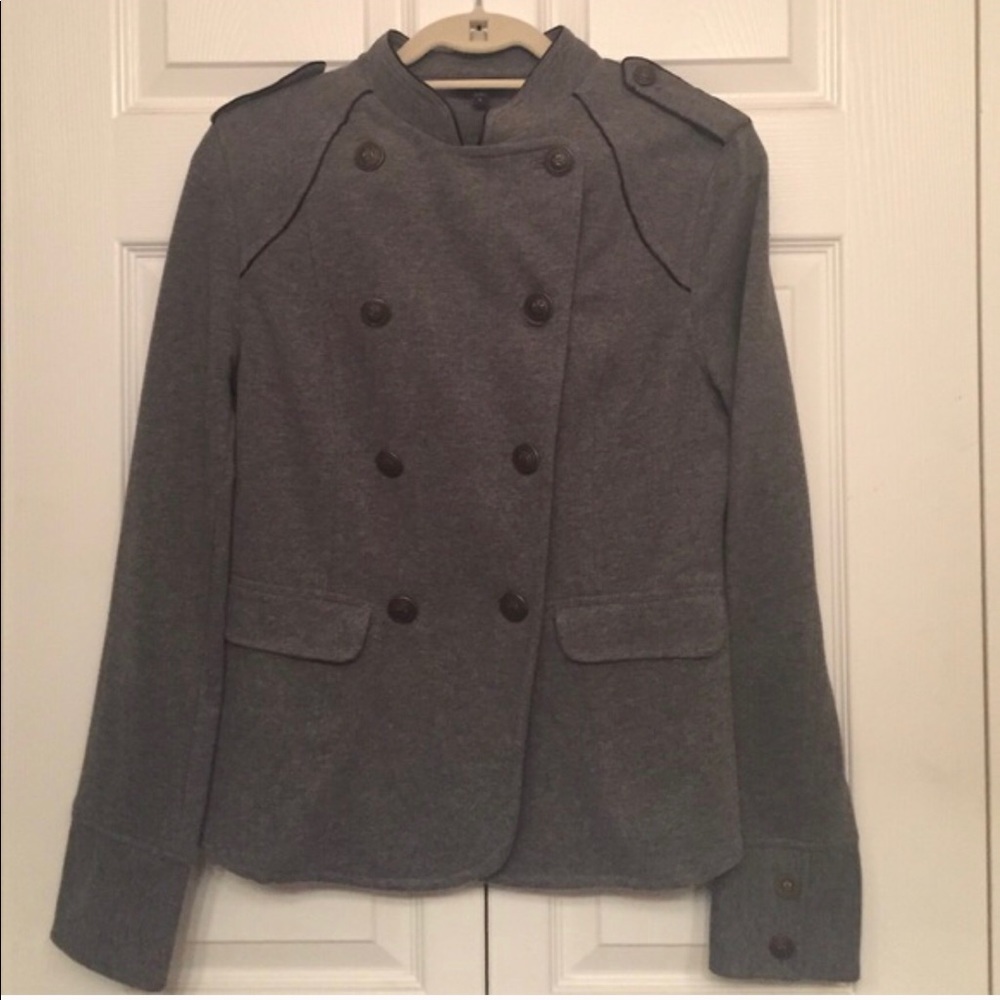 Gray large express blazer jacket coat